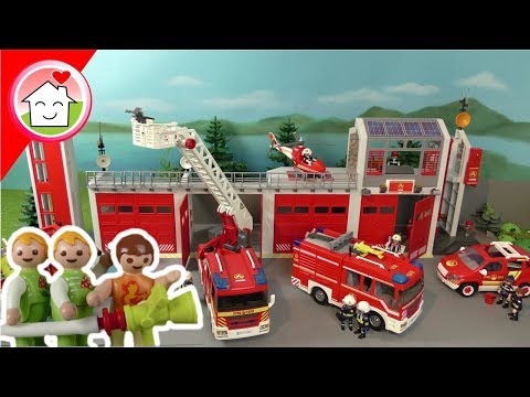 Playmobil Feuerwehr Film deutsch - Die Kita besucht die Feuerwehr - Familie Hauser