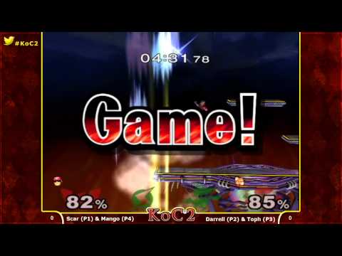 KoC2 - Scar) & Mango  vs. Darrell & Toph  - Melee Doubles - SSBM