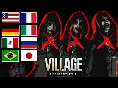 In 8 Different Languages - All Lady Dimitrescu's Reactions to Daughters Her Deaths in RE8