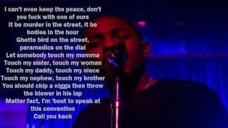 Kendrick Lamar - XXX (LYRICS 1080p HD)