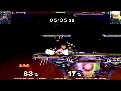 Break Smash #10   SSBM L4   dizzkidboogie VS Vino
