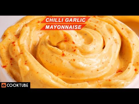 How To Make Chilli Garlic Mayonnaise At Home | Chilli Garlic Mayonnaise Recipe