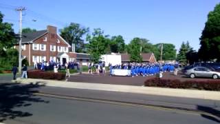 preview picture of video 'North Penn High School JROTC & Marching Band preparing for parade'