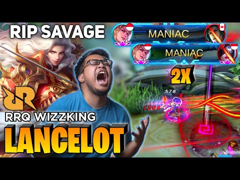 2X MANIAC! Lancelot Aggressive Gameplay | By RRQ WizzKing (W7)| Mobile Legends