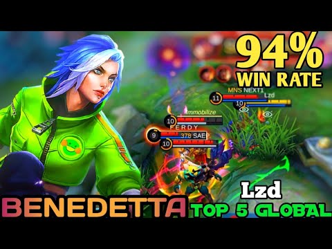 Benedetta 94% Win Rate!! Aggresive Plays - Top 5 Global Benedetta | By Lzd ~ MLBB