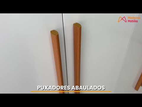Video thumbnail of Guarda Roupa Infantil Sonho 100 MDF 4 Portas e 2 Gavetas Moderna Mobília