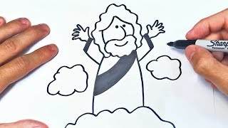 Cómo dibujar a Dios Paso a Paso | Dibujo de Dios