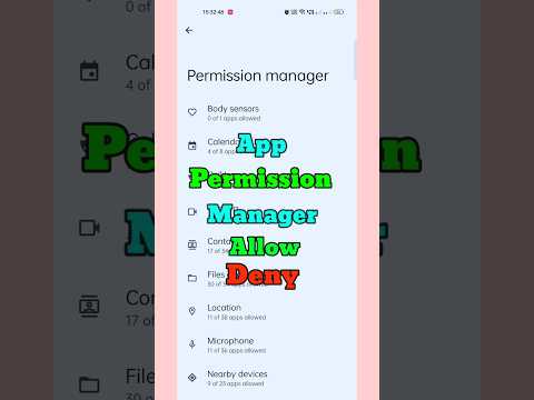 permission Manager allow and deny App permission|| #shorts #viral