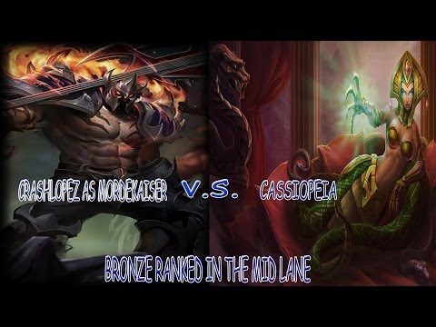 LEAGUE OF LEGENDS CRASHLOPEZ AS MORDEKAISER VS CASSIOPEIA MID