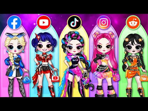 K-Pop Demon Hunters: Social Media Fashion Glow Up for Rumi, Zoey & Mira | DIY Fashion Paper Dolls