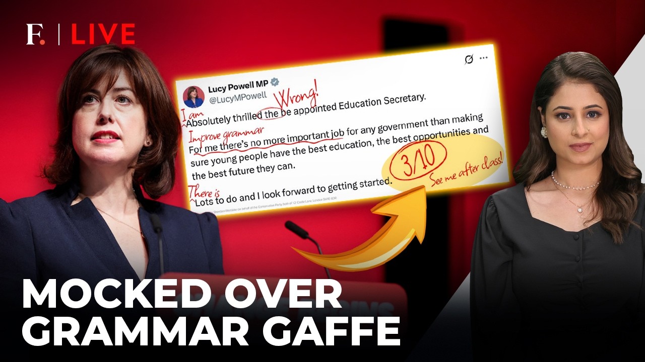 UK Education Secretary Mocked Over Grammar Mistake | Labour And Tories Clash | Firstpost Live