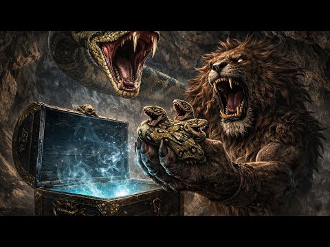 Lion Monster Traps Titanova Anaconda’s Baby | Rage Unleashed. #titanoboa #kingkong##LionMonster.