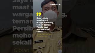 Gibran Minta Maaf Atas Insiden Suporter Persis dan Persib Saling Rusuh hingga Saling Lempar Kursi