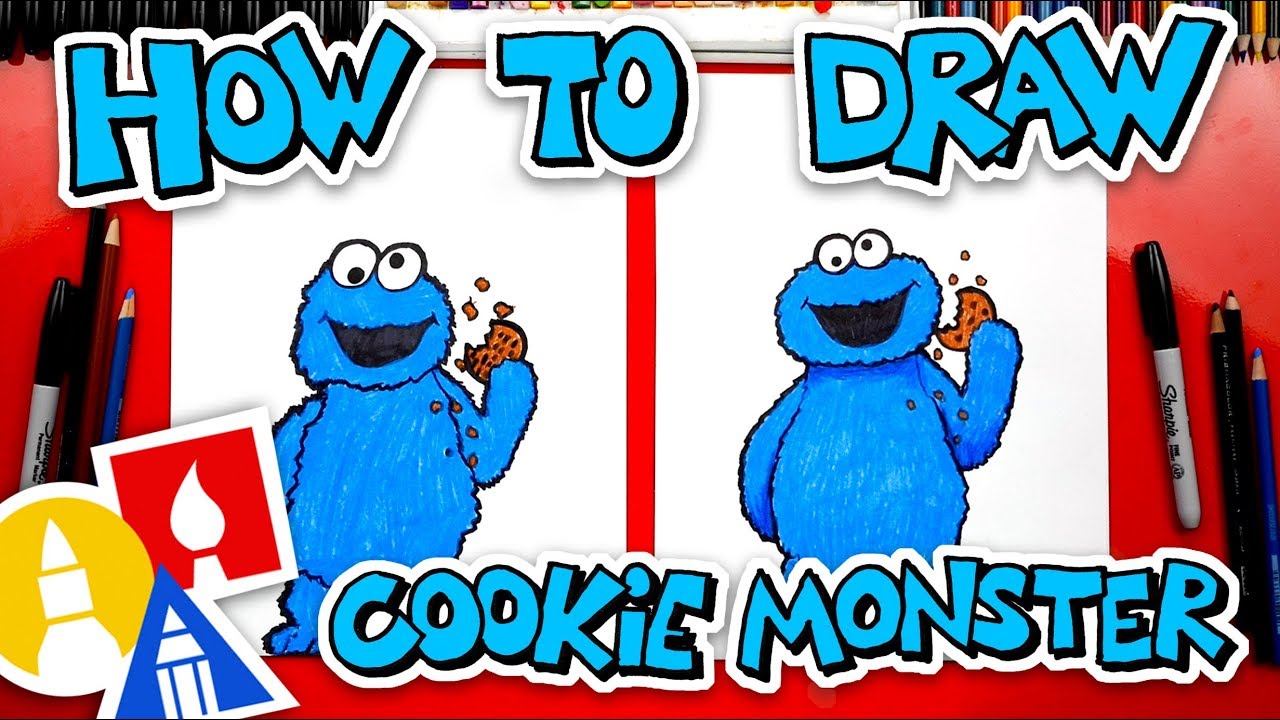 How To Draw Cookie Monster From Sesame Street