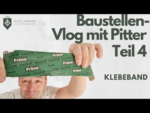 Baustellen-Vlog mit Pitter Teil 4: Klebeband für Dampfbremsfolie verarbeiten.