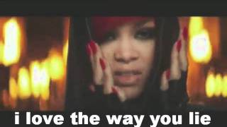 Love The Way you Lie - Official Music Video - Eminem ft. Rihanna - {Lyrics On Screen!}