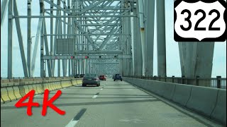 ⁴ᴷ Commodore Barry Bridge eastbound [4K VIDEO]