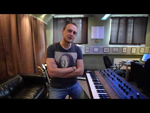 Keyboardist MICHAL LAPAJ recording synth solo