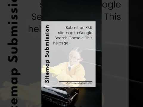 Make it easy for Google to find your content! Submitting a sitemap helps search engin...