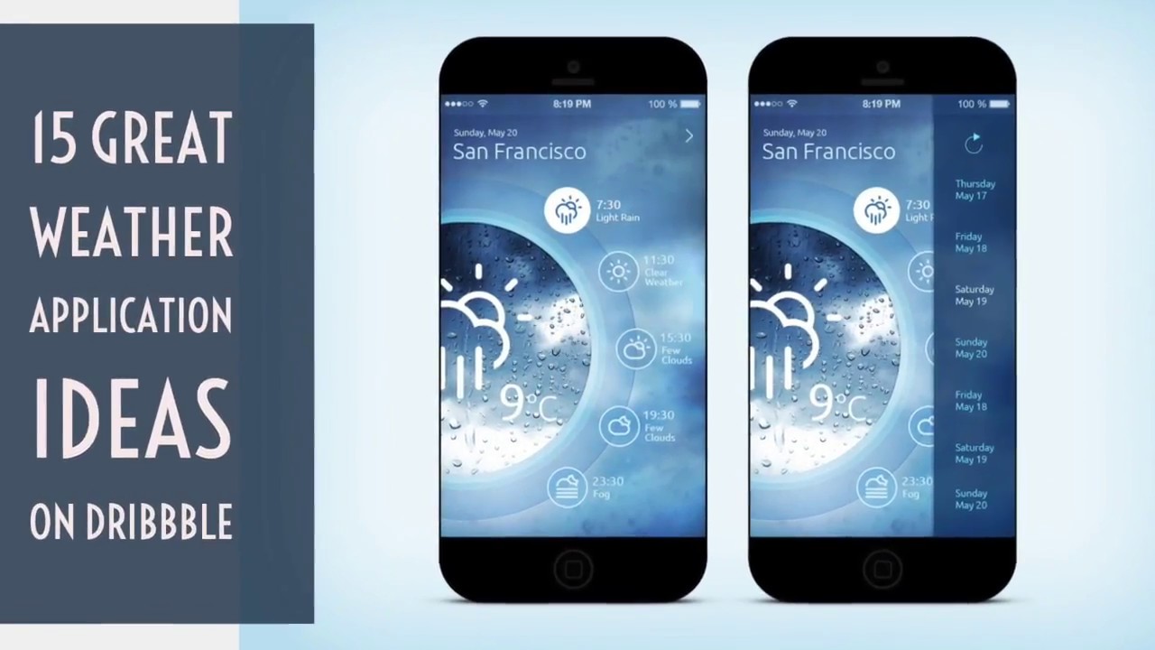 15 Great Weather Application Ideas on Dribbble