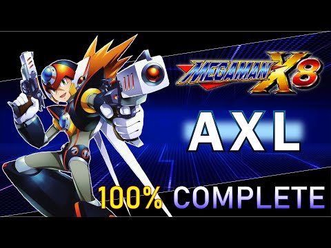 MEGA MAN X8: DEMAKE - AXL (100% CLEAR NO DAMAGED AND GATEWAY SKIP)  FULL GAME