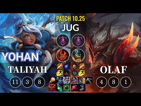 HLE yoHan Taliyah vs Olaf Jungle - KR Patch 10.25