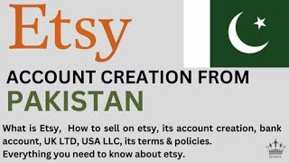 etsy account complete information | how to create etsy account from Pakistan