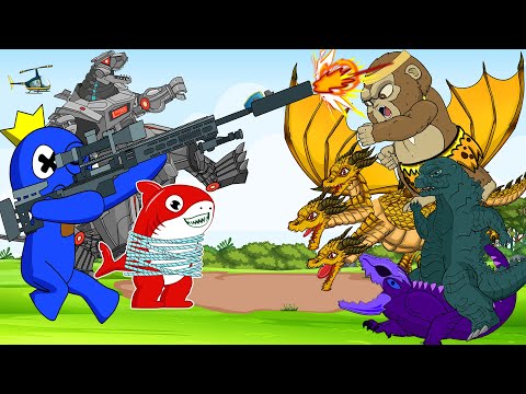 EVOLUTION GODZILLA, MECHAGODZILLA, Stumble Guys x Rainbow Friends Revolt Superhero | Kong Animation!