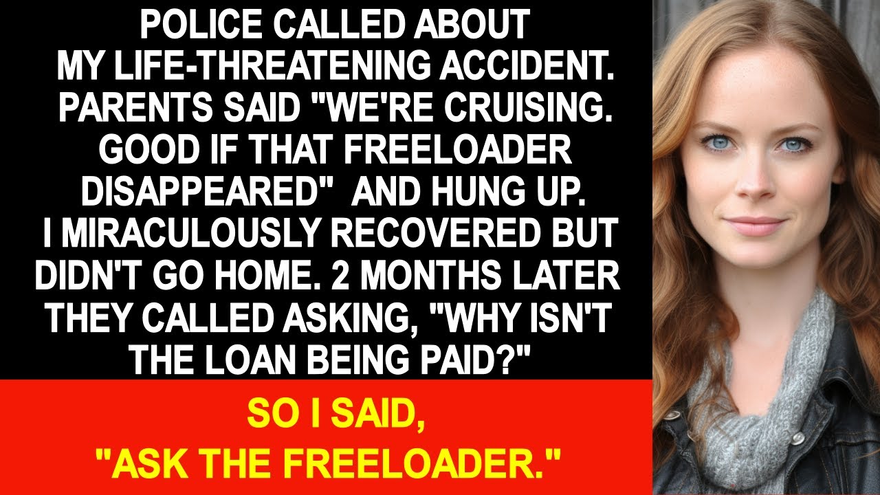 Police called about my accident. Parents said "We're cruising. Good if that freeloader disappeared."