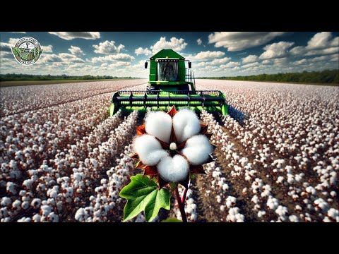 How American Farmers Harvest 3.6 Million Tons Of Cotton To Produce Fabric | Farming Documentary