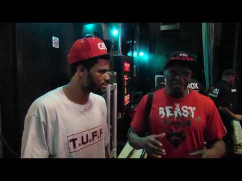 Floyd Mayweather Sr. light hearted moment with Keith Tapia after fight with Andrew Tabiti