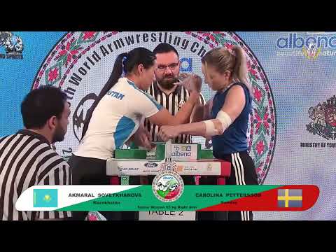 Sovetkhanova Akmaral vs Pettersson Carolina | Up to 65 kg | XLVI WORLD ARMWRESTLING | 2025