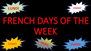 Days of the week in French