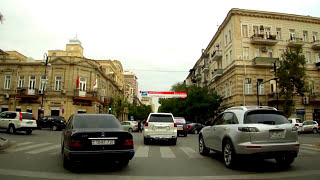 Баку видеорегистратор. Улица Низами - частично-пешеходная центральная улица в городе