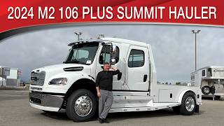 A preview image of the linked video showcasing 2024 Freightliner M2 106 Plus Summit Hauler