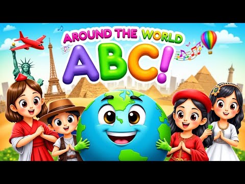 Around the World ABC 🌎 | Learn Countries & Cultures | Kids Geography Song A–Z
