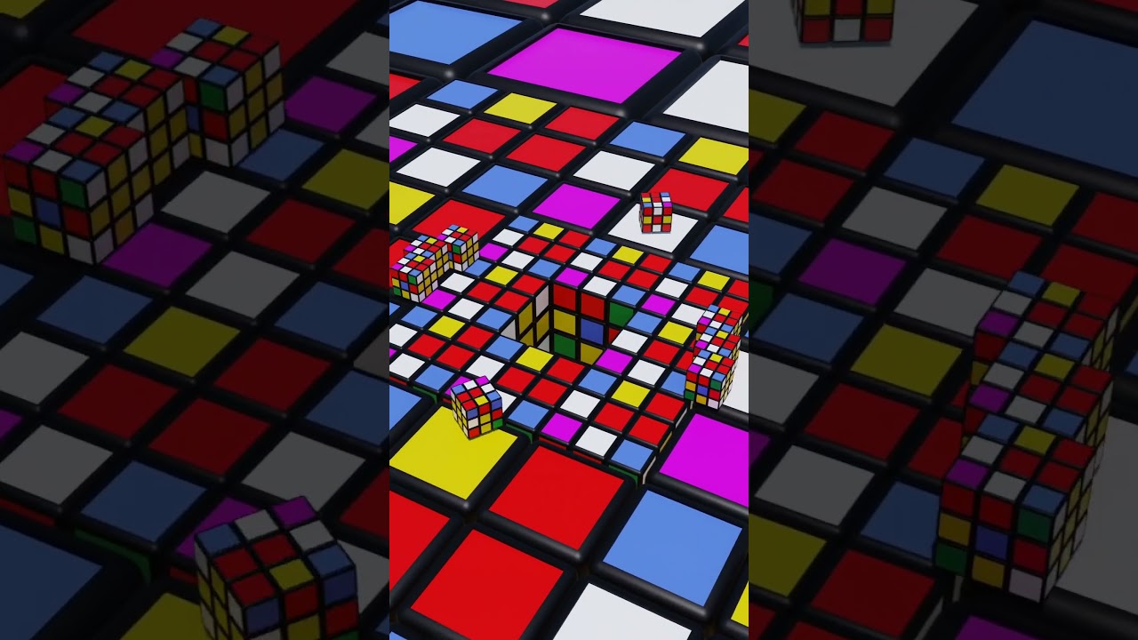 Rubik Infinite Merge #satisfyingvideo #rubik