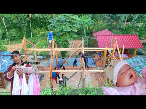 DAU and the help of his brothers finished installing the roof frame.Untold stories about brotherhood