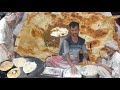 Desi Saag Pratha street food | Cheap Saag paratha roadside | Aloo Paratha + Saag Paratha in Lahore