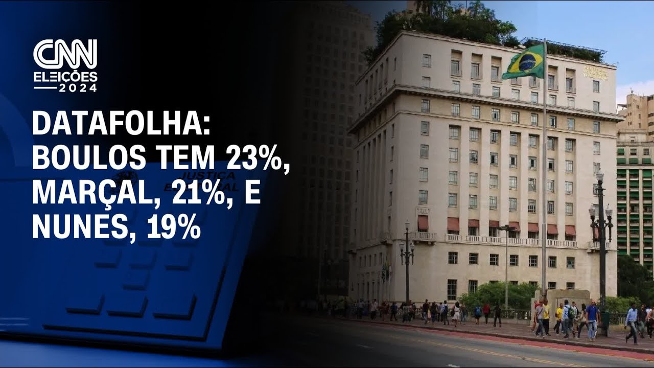Datafolha: Boulos tem 23%, Marçal, 21%, e Nunes, 19% | CNN 360°