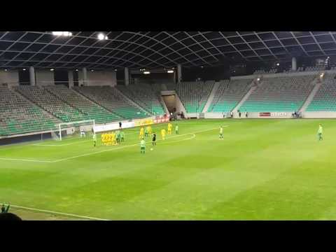 NK Olimpija proti NK Domžale Danijel Miškić gol iz prostega strela za vodstvo z 2 1