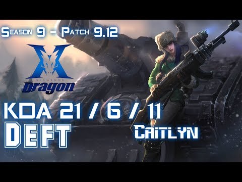 KZ Deft CAITLYN vs EZREAL ADC - Patch 9.12 KR Ranked