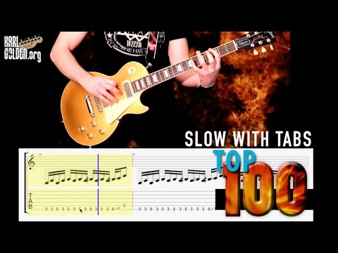 Top 100 Rock Riffs Medley  | WITH GUITAR TABS!