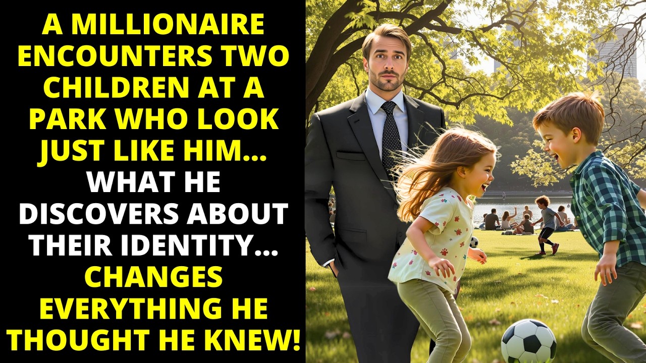 MILLIONAIRE FINDS TWO CHILDREN AT A PARK WHO RESEMBLE HIM AND UNCOVERS AN UNEXPECTED TRUTH.