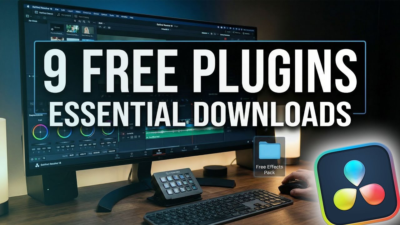 9 BEST FREE DaVinci Resolve Plugins for FASTER & BETTER EDITS