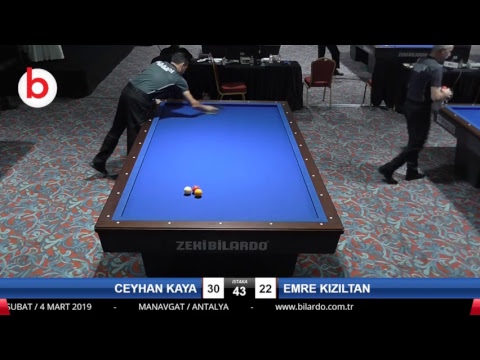 CEYHAN KAYA & EMRE KIZILTAN Bilardo Maçı - 2019 TÜRKİYE KUPASI 1. ETAP ERKEKLER-6.ÖN ELEME