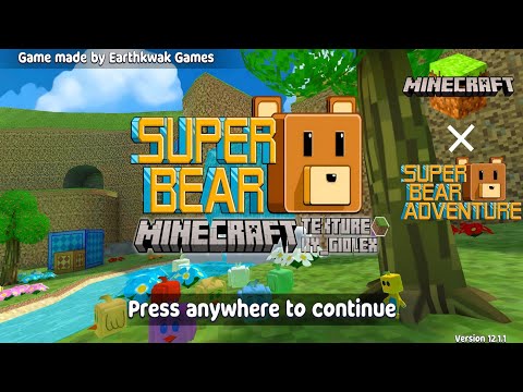 New Update Minecraft Map Unblock Minecraft Texture  Super Bear Adventure Gameplay Walkthrough 