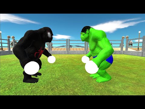 HULK GORO VS BLACK SPIDERMAN GORO BOXING - Animal Revolt Battle Simulator