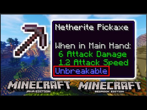 Minecraft - How To Get Unbreakable Tools & Armor (Java/Bedrock)