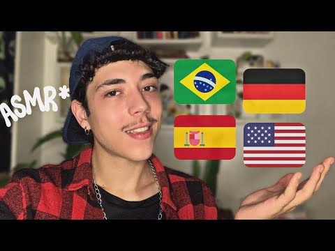 ASMR Whispering in 4 Languages ​​(Portuguese, English, Spanish and German)
